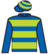 Point Barrow racing colours: Blue and yellow hoops, blue sleeves and striped cap
