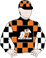 Captain Redbeard racing colours: Black, Orange Checks, Bennett Racing Logo, White Checked Sleeves, Checked Cap